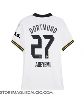 Borussia Dortmund Karim Adeyemi #27 Maglia Gara Terza Repliche 2024-25 Donna Maniche Corte Borussia Dortmund Karim Adeyemi #27 Maglia Gara Terza Repliche 2024-25 Donna Maniche Corte